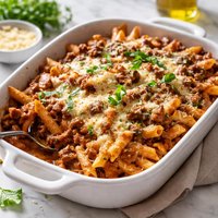 Baked Penne with Meat Sauce