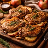 Baked Pork Chops and Apples
