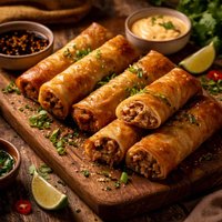 Baked Pork Spring Rolls