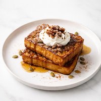 Baked Pumpkin Brulee French Toast