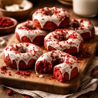 Baked Red Velvet Donuts