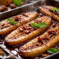 Baked Rum Bananas