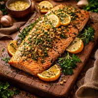 Baked Salmon with Herbs