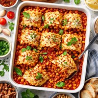 Baked Sausage and Garbanzo Bean Rollups Ragu