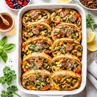 Baked Sausage Stuffed French Toast