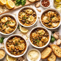 Baked Scallops with Mushrooms