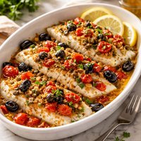 Baked Scrod Provencale