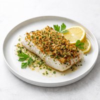 Baked Scrod with Lemon Herb Panko Crumbs