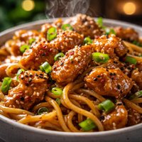 Baked Sesame Chicken Noodles
