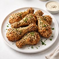 Baked Sesame Parmesan Chicken Drumsticks or Wings