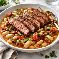 Baked Steak and Lima Beans