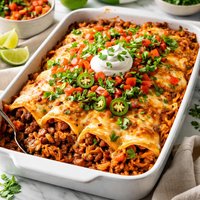 Baked Steak Burrito Casserole