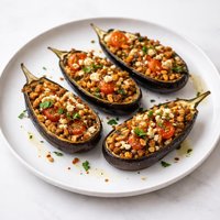 Baked Stuffed Baby Eggplant Aubergine