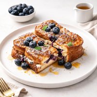 Baked Stuffed Blueberry French Toast for 2