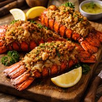 Baked Stuffed Lobster Tails