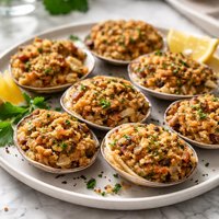 Baked Stuffed Quahogs or Clams Rhode Island Style