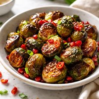 Baked Sweet Sour Brussels Sprouts