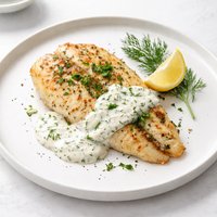Baked Tilapia with Dill Sauce
