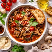 Baked Tomato Mushroom Soup
