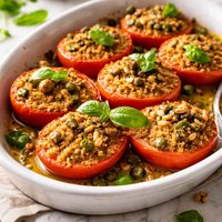 Baked Tomatoes Sicilian Style