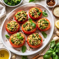 Baked Tomatoes W Broccoli Stuffing