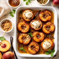 Baked Vanilla Peaches