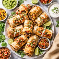 Baked Vegetarian Chimichangas Warm or Cold