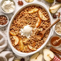 Baked Winter Pear Apple Crisp