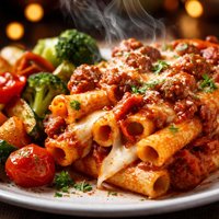Baked Ziti and Roasted Veggies