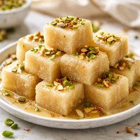 Baklava an Indian Milk Sweet in Sugar Syrup