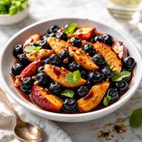 Balsamic Blueberries and Peaches