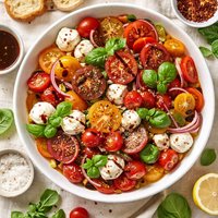 Balsamic Marinated Tomato and Mozzarella Salad