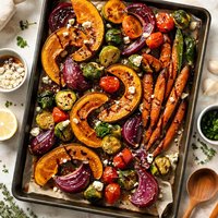 Balsamic Roasted Squash and Vegetables