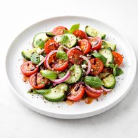 Balsamic Tomato Cucumber Salad