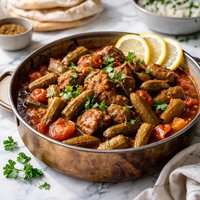 Bamieh Okra and Lamb Middle East Palestine