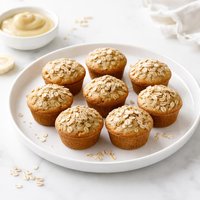 Banana Applesauce Oatmeal Mini Muffins