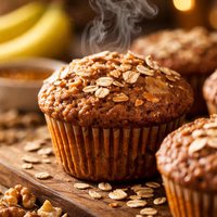 Banana Bran Oat Muffins