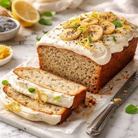 Banana Cake with Poppy and Lemon Cream