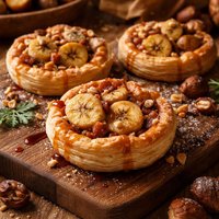 Banana Chestnut Tartlets W Puff Pastry