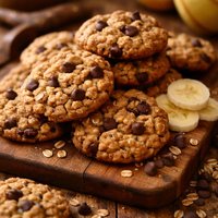 Banana Chocolate Chip Oatmeal Cookies