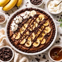 Banana Chocolate Chocolate Chip Pie