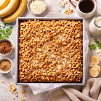 Banana Coffee Cake W Macadamia Coconut Streusel