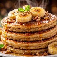 Banana Half Wheat Pancakes