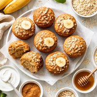 Banana Instant Oatmeal Muffins