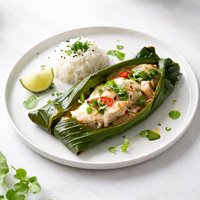 Banana Leaf Wrapped Coconut Fish