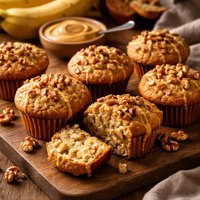 Banana Nut Peanut Butter Muffins