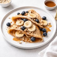 Banana Oat Crepes Gluten Free