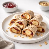 Banana Peanut Butter and Jelly Wraps