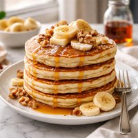 Banana Sour Cream Pancakes