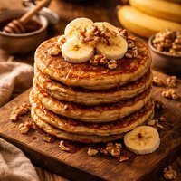 Banana Walnut Vegan Yummy Pancakes